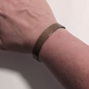 Bronze Hammered Metal Cuff Bracelet‎